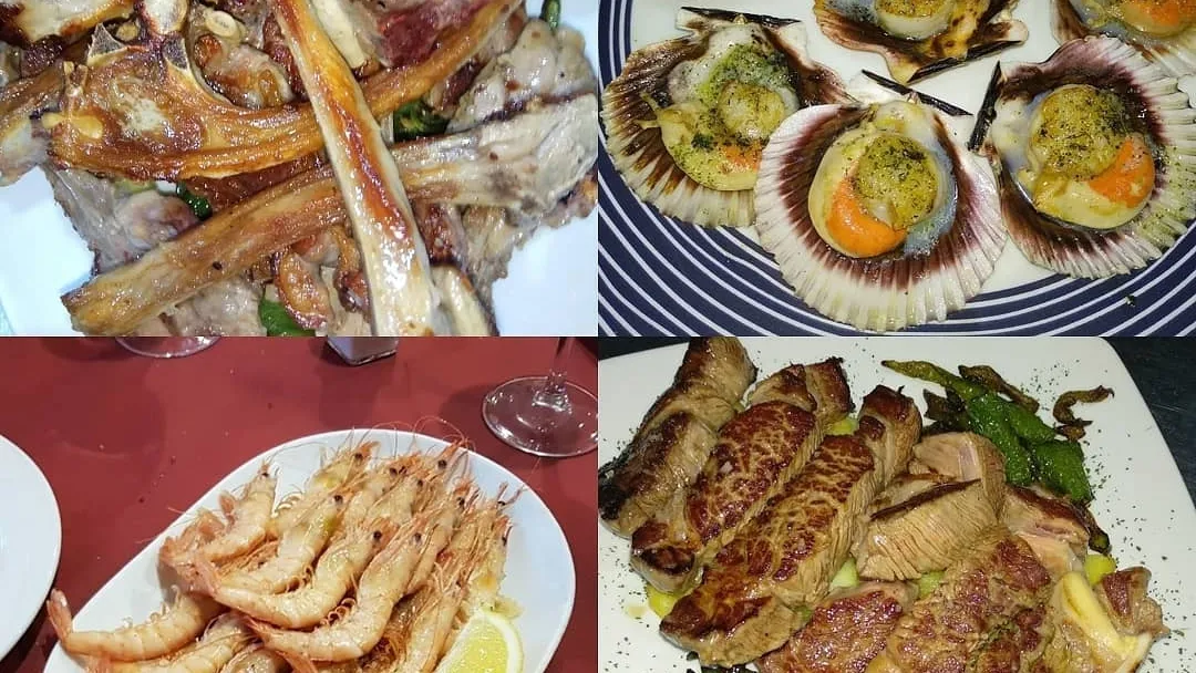 Gambas, zamburiñas y más platos de marisco de Mesón Fresor